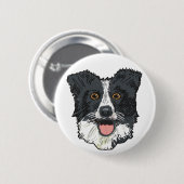 Border Collie Button (Vorne & Hinten)