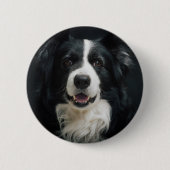 Border-Collie Button (Vorderseite)