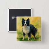 Border Collie Button (Vorne & Hinten)