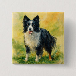 Border Collie Button