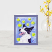 Border Collie Card - "Magpie's Gold" Karte (Gelbe Blume)