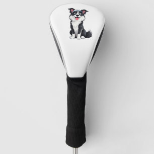 Border Collie Cartoon Golf Headcover