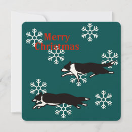 Border collie Christmas card カード Karte