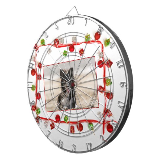 Border Collie Christmas Dartscheibe (Vorderseite rechts)