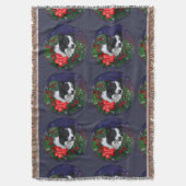 Border Collie Christmas Decke (Vorderseite Vertikal)