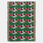 Border Collie Christmas Decke (Vorderseite Vertikal)