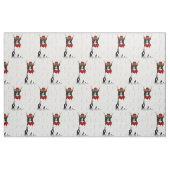 Border Collie Christmas Dog mit Antlern Stoff (Fat Quarter (45,7 x 55,9 cm))