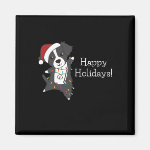 Border Collie Christmas Dog Wintertiere Hunde Magnet