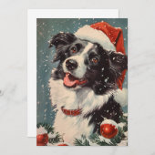 Border Collie Christmas Feiertagskarte (Vorne/Hinten)