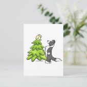 Border Collie Christmas Feiertagspostkarte (Stehend Vorderseite)