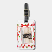 Border Collie Christmas Gepäckanhänger (Vorderseite vertikal)