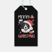 Border Collie Christmas Geschenkanhänger (Vorderseite)