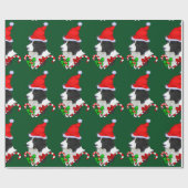 Border Collie Christmas Geschenkpapier (Flach)