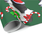 Border Collie Christmas Geschenkpapier (Rolleneckpunkt)