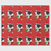 Border Collie Christmas Geschenkpapier (Flach)
