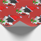 Border Collie Christmas Geschenkpapier (Ecke)