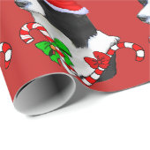 Border Collie Christmas Geschenkpapier (Rolleneckpunkt)