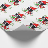 Border Collie Christmas Geschenkpapier (Ecke)