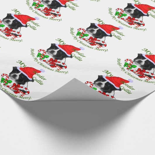 Border Collie Christmas Geschenkpapier (Ecke)