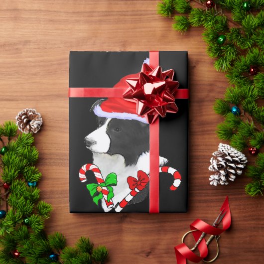 Border Collie Christmas Geschenkpapier (Feiertagsgeschenk)