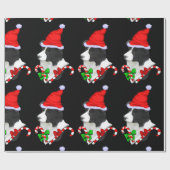 Border Collie Christmas Geschenkpapier (Flach)