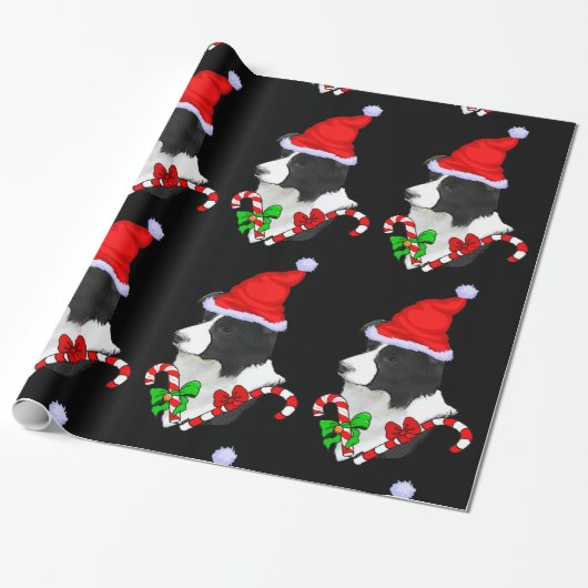 Border Collie Christmas Geschenkpapier (Ungerollt)