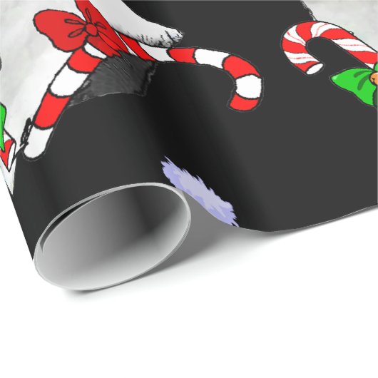 Border Collie Christmas Geschenkpapier (Rolleneckpunkt)