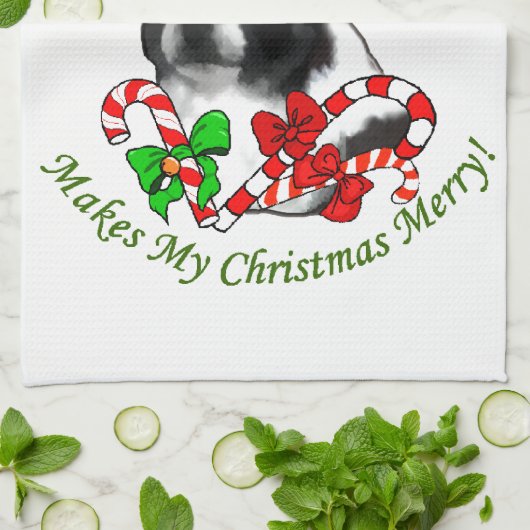 Border Collie Christmas Handtuch (Gefaltet)