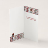 Border Collie Christmas Hund mit Western Kariert (Innenseite)