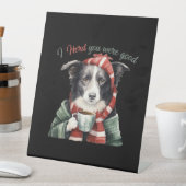 Border collie Christmas Jumper Essential T-Shirt Sockelschild (In Situ)