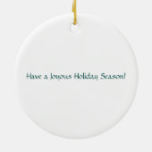 Border Collie Christmas Keramik Ornament (Hinten)