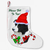 Border Collie Christmas Kleiner Weihnachtsstrumpf (Vorderseite)