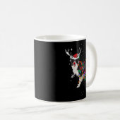 Border Collie Christmas Lights Santa Hat Xmas Swea Kaffeetasse (VorderseiteRechts)