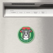 Border Collie Christmas Magnet (In Situ (Geschirrspüler))
