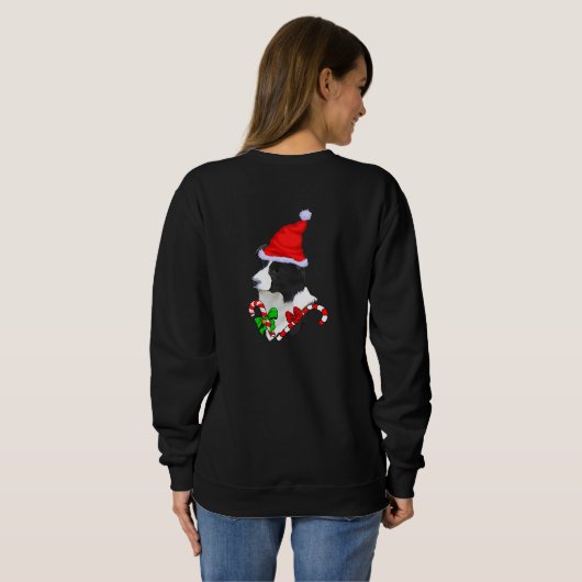 Border Collie Christmas Merry Sweatshirt (Schwarz voll)