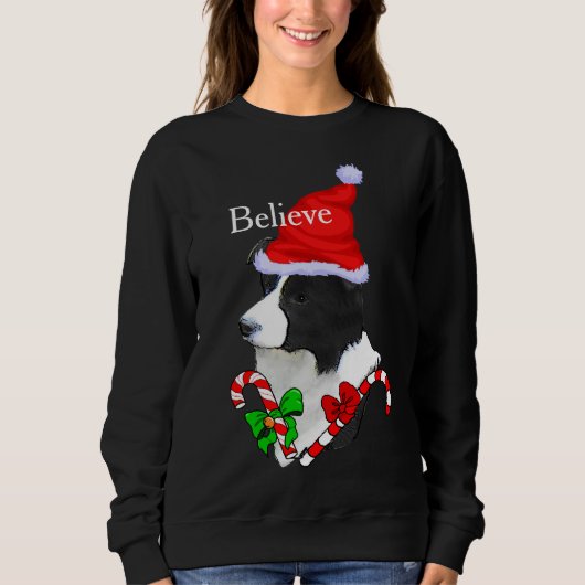 Border Collie Christmas Merry Sweatshirt (Vorderseite)