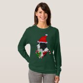 Border Collie Christmas Merry T-Shirt (Vorne ganz)