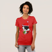 Border Collie Christmas Merry T-Shirt (Vorne ganz)
