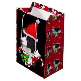 Border Collie Christmas Mittlere Geschenktüte