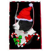 Border Collie Christmas Mittlere Geschenktüte (Vorderseite)