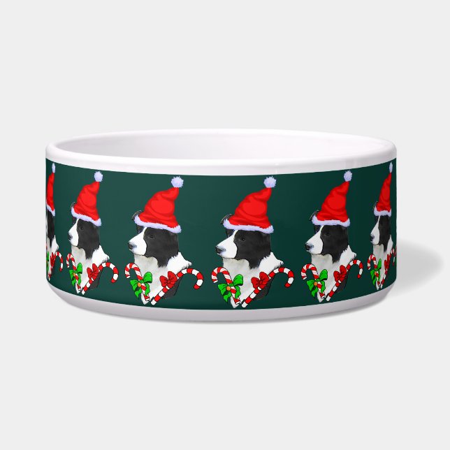 Border Collie Christmas Napf (Vorderseite)