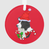 Border Collie Christmas Ornament (Rückseite)