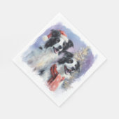 Border Collie Christmas Paper Napkin Serviette (Ecke)