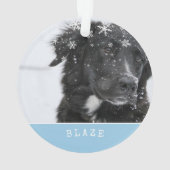 Border Collie Christmas Personalisiert Pet Foto Ornament (Rückseite)