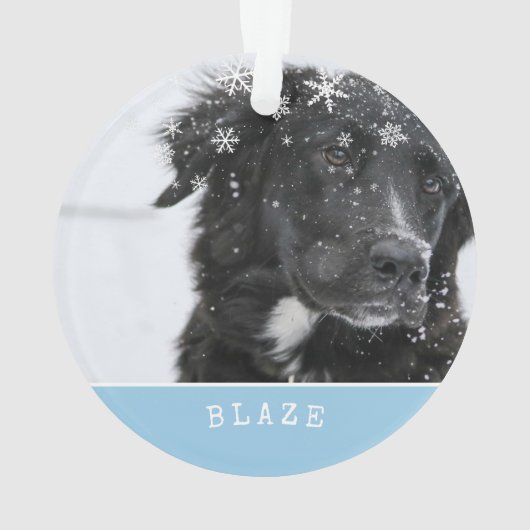 Border Collie Christmas Personalisiert Pet Foto Ornament (Rückseite)