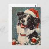 Border Collie Christmas Postkarte (Vorne/Hinten)