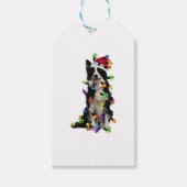 Border Collie Christmas Santa Funny Dog Lover Geschenkanhänger (Vorderseite)