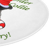 Border Collie Christmas Schneidebrett (Ecke)