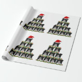 Border Collie Christmas Tree Geschenkpapier (Ungerollt)