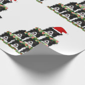 Border Collie Christmas Tree Geschenkpapier (Ecke)